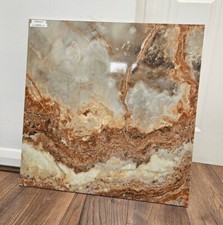 Authentic Marble Effect Gorgeous Grey/ Brown Polished Porcelain Tiles 60x60 27M2