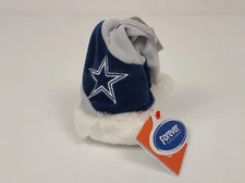 Dallas Cowboys Santa Hat Christmas Ornament NFL Football Holiday Decor Plush