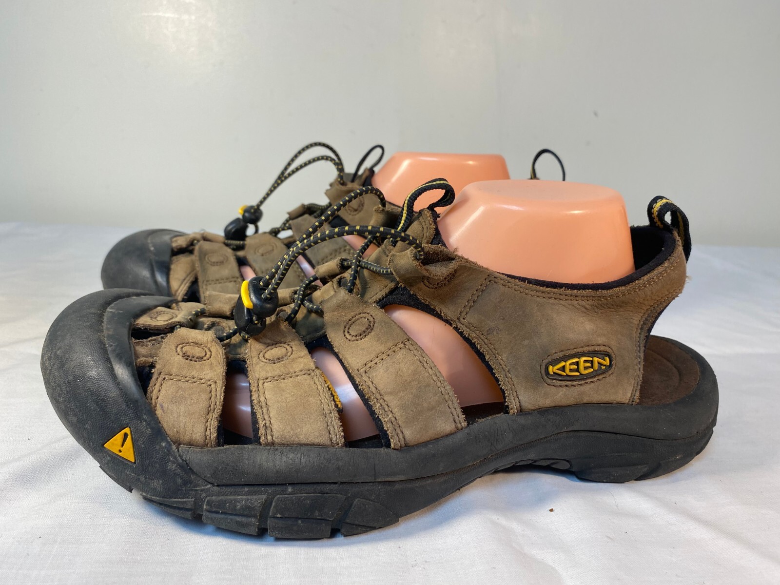 Sandali sportivi Keen Newport H2 da uomo in pelle marrone punta chiusa US 11