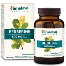 Himalaya BERBERINE 500 mg Per Capsule , 90 Vegan Capsules