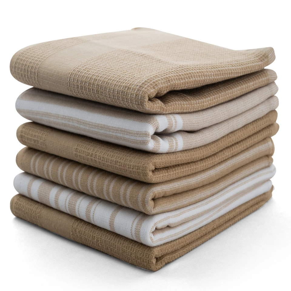 Juego de 6 toallas de cocina 100 % algodón toallas de plato 16 x 26 toallas absorbentes para barra de té Foto 3 de 4