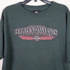 VTG Harley Davidson Shirt Mens Extra Large Green Jacksonville FL ADAMEC Biker