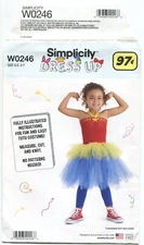 SIMPLICITY W0246 GIRLS' TULLE DRESS UP SZ 2-7 2017