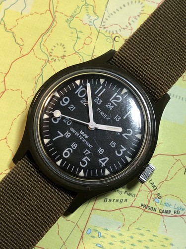 Vintage Timex Mechanical Military Field Watch 35mm Luminous Hands/Markers Runs - Picture 22 of 24