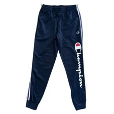 Champion Navy Blue Joggers Sweatpants Boys Sz Medium Play Sporty Athletic