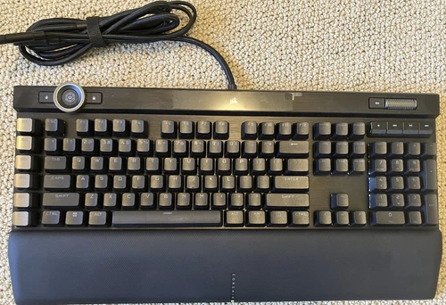 Corsair K100 RGB Optical-Mechanical Wired Gaming Keyboard w/ wrist rest -used