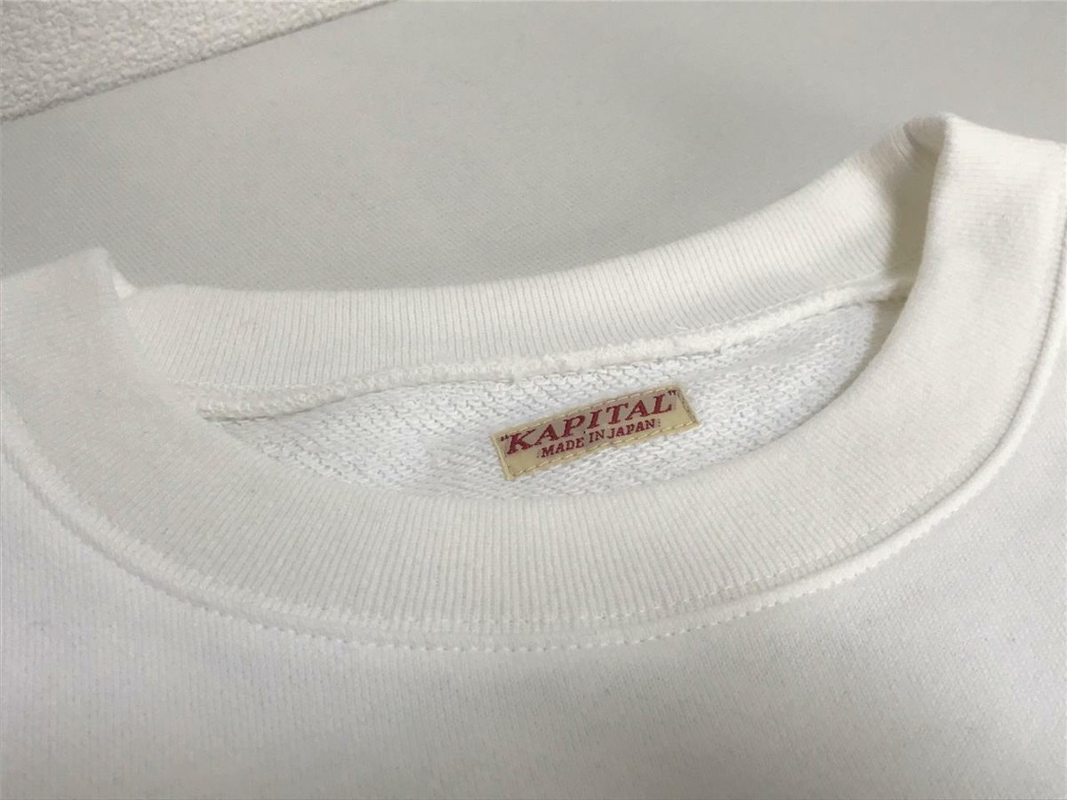 KAPITAL Smile crewneck sweatshirt ECO Japan smily white new KAPITAL Smile crewneck sweatshirt ECO Japan smily white new