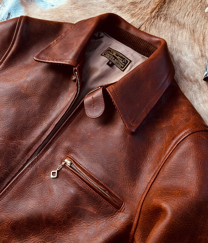Mens Retro Vintage Style Sport Jacket Motorcycle Wax Cowhide