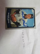 1989 Pacific Wilbur Wood SIGNED BASEBALL CARD
