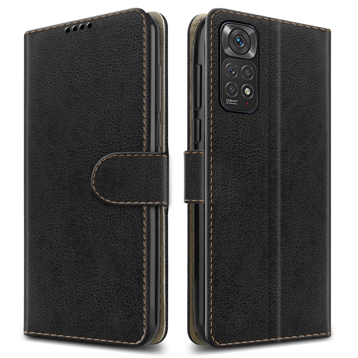 Custodia per telefono per Xiaomi Redmi Note 12 Pro+5G Custodia a portafoglio con anello a 360 gradi Stand Slot per carte per uomo donna antiurto in pelle premium protettiva sottile cover per