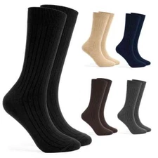 Multicolor Mens Cotton Athletic Sport Long Work Crew Socks Size 7-9 ,9-11, 11-13