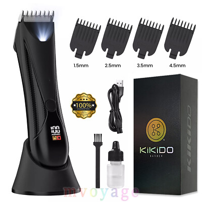Groin Hair Trimmer for Men's Electric Ball Trimmer Wet/Dry Body Shaver gift