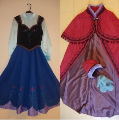 Disney Frozen Anna Mountain cape and dress set Woman secret honey