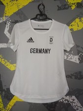 Germany Team Jersey Olympic Games Shirt White Adidas Woman Size S ig93