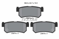 Textar 2367301 Bremsbelagsatz, Scheibenbremse FüR Daewoo, Roewe ( Saic ),