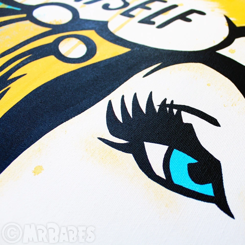 Baja estima selfie - Pintura original de arte pop de Babes Kopp - Roy Lichtenstein Foto 3 de 4