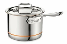 All-Clad 6202 SS Copper Core 5-Ply Bonded 2-qt Sauce Pan with Lid - NWT