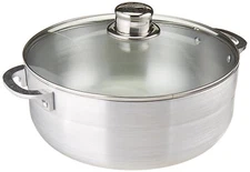 Aluminum Caldera Sauce Pan With Glass Lid, Silver, 2/4/5.6 Quart
