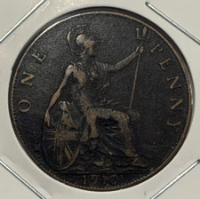 1910 Great Britain Penny - Edward VII Coin