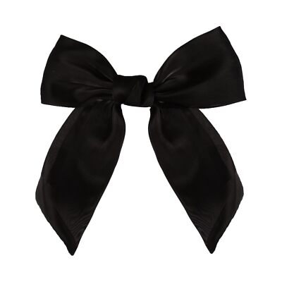 Shimmer Satin Hair Bows Long Tail Bowknot Hair Accessories for Women