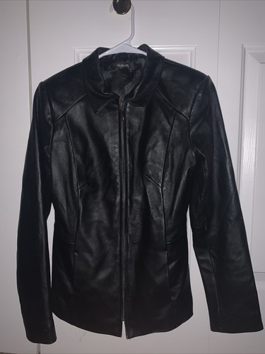 Style & Co Petite Black Leather Jacket