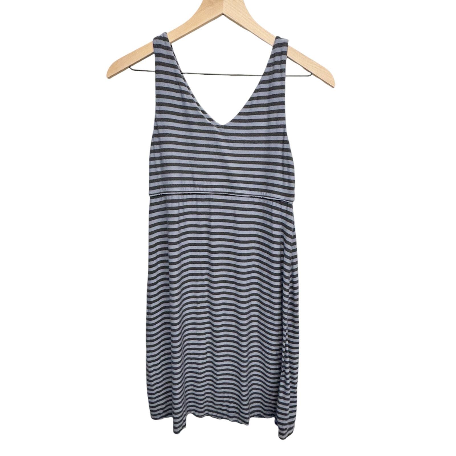 Athleta Striped Santorini Modal Tank V-Neck Soft Dress Size Small