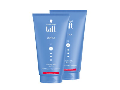 TAFT Gel Ultra Styling 150ml, 2x 150ml, 2er Pack, mega starker Halt