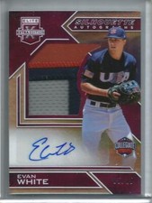 Evan White 2016 Panini Elite Autograph Game Used Jersey Patch #05/15