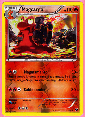 MAGCARGO 21/146 Rare Foil Reverse in Deutsch HOLO POKEMON XY