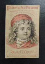 Horsfords Acid Phosphate Rumford Chemical Works Trade Card ~1880 Original