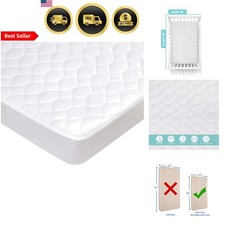 Mini Crib Mattress Protector Waterproof Quilt Breathable Noiseless Soft