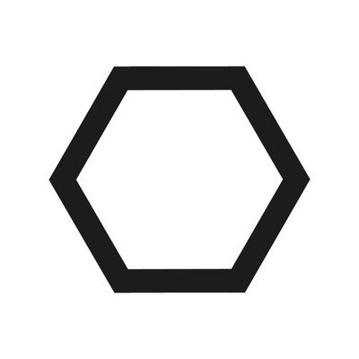 Hexagon shape outline Vinyl Decal Polygon shape symbol Sticker
