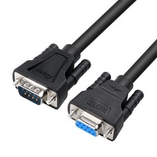 DTECH DB9 RS232 Serial Cable Null Modem Male to Female Cord Full Handshaking 7 W