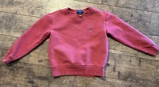 Polo Ralph Lauren Sweater Boys Size 8 Red Fleece Crewneck Sweatshirt
