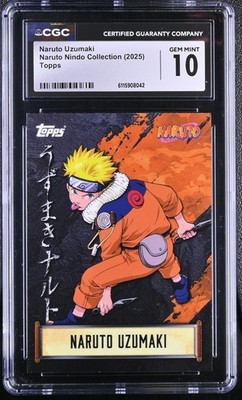 2025 Topps Naruto Uzumaki Nindo Collection CGC 10 GEM MINT #6115908042