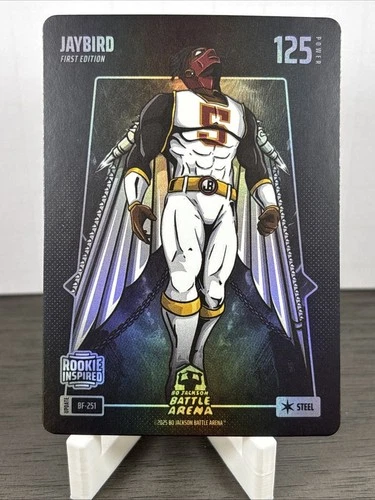 2025 Battle Arena Update BATTLE FOIL STEEL # BF-251 JAYBIRD Jayden Daniels