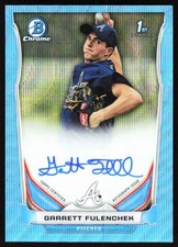 2014 Bowman Draft  Chrome AUTO Blue Wave Refractors Garrett Fulenchek Auto 08/10