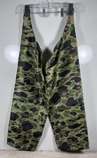 Vintage Nylon Green Frogskin Camo Over Pant Hunting Chaps OSFM Game Winner