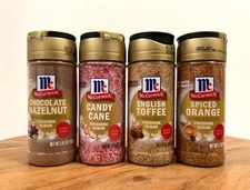 4 Pack McCormick Finishing Sugar Holiday Chocolate Candy Toffee Orange Christmas