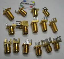 SMA Female Connector PCB Mount Assorted - Used Pulls Qty 15