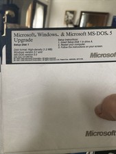Vintage Microsoft MS-DOS 5 Upgrade 5.25" Floppy Disks 9 Disks Operating System