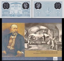 Romania 20 Lei 1881 / 2021 P 126 Polymer UNC COMM. LOW S/N 0000XXXX With Folder