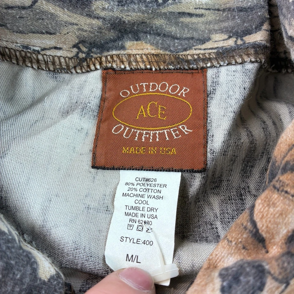 Vintage Ace Outfitters Camo Coveralls Jumpsuit Men's Large Realtree Camouflage - Image 3 of 4