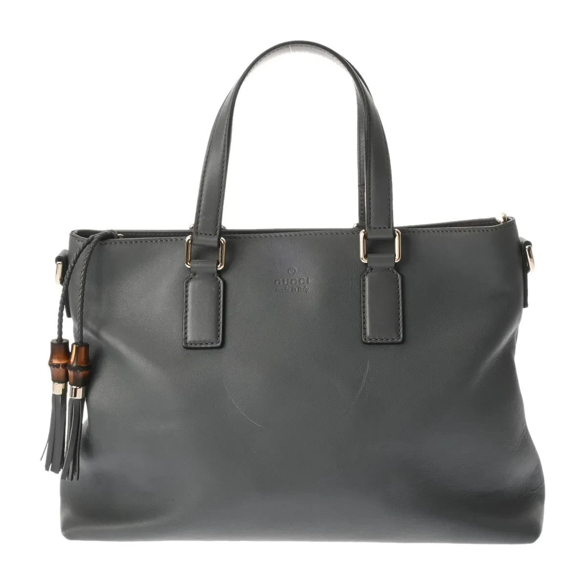 Gucci — Gucci 2WAY 365346 002123 Handbag Leather Gray #WB3258