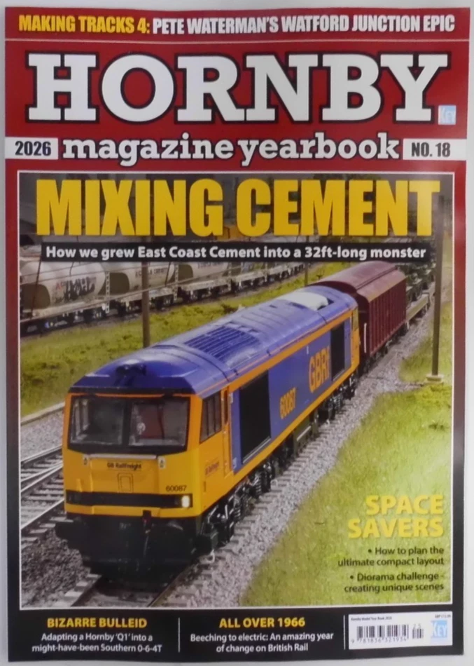 Hornby magazine Yearbook 2026 32ft East Coast Cement +Pete Waterman Watford Junc