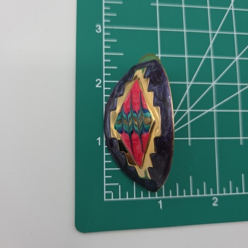 Vintage Southwest Oval Ohrstecker Lila Rosa Leicht Retro Tribal - Bild 6 von 6