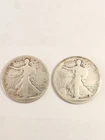1916 1916 D Key Date Walking Liberty Half Dollars 90% Silver