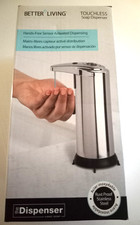Better Living 8 oz. Touch-Free Soap Dispenser Stainless-Steel NIB