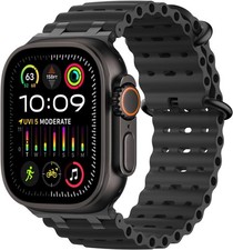 APPLE Ocean Band Compatible with Apple Watch Band - Ocean Band 49mm - BLACK