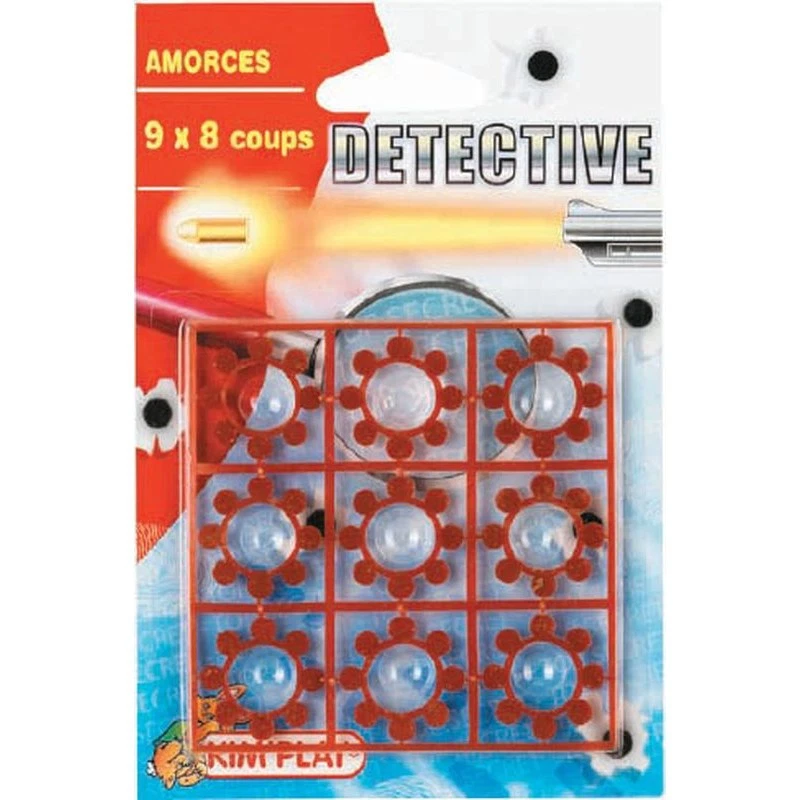 KIM'PLAY Amorces - Pétards - Pour pistolet - Jouet pour enfant - Dès 6 ans - 9 x 8 coups